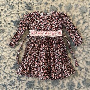 Smocked Long Sleeve Dress